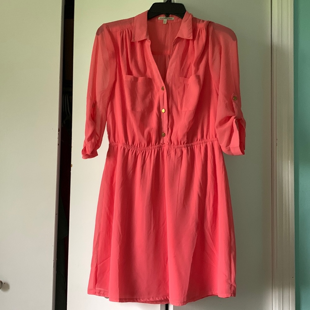 Pink chiffon dress
